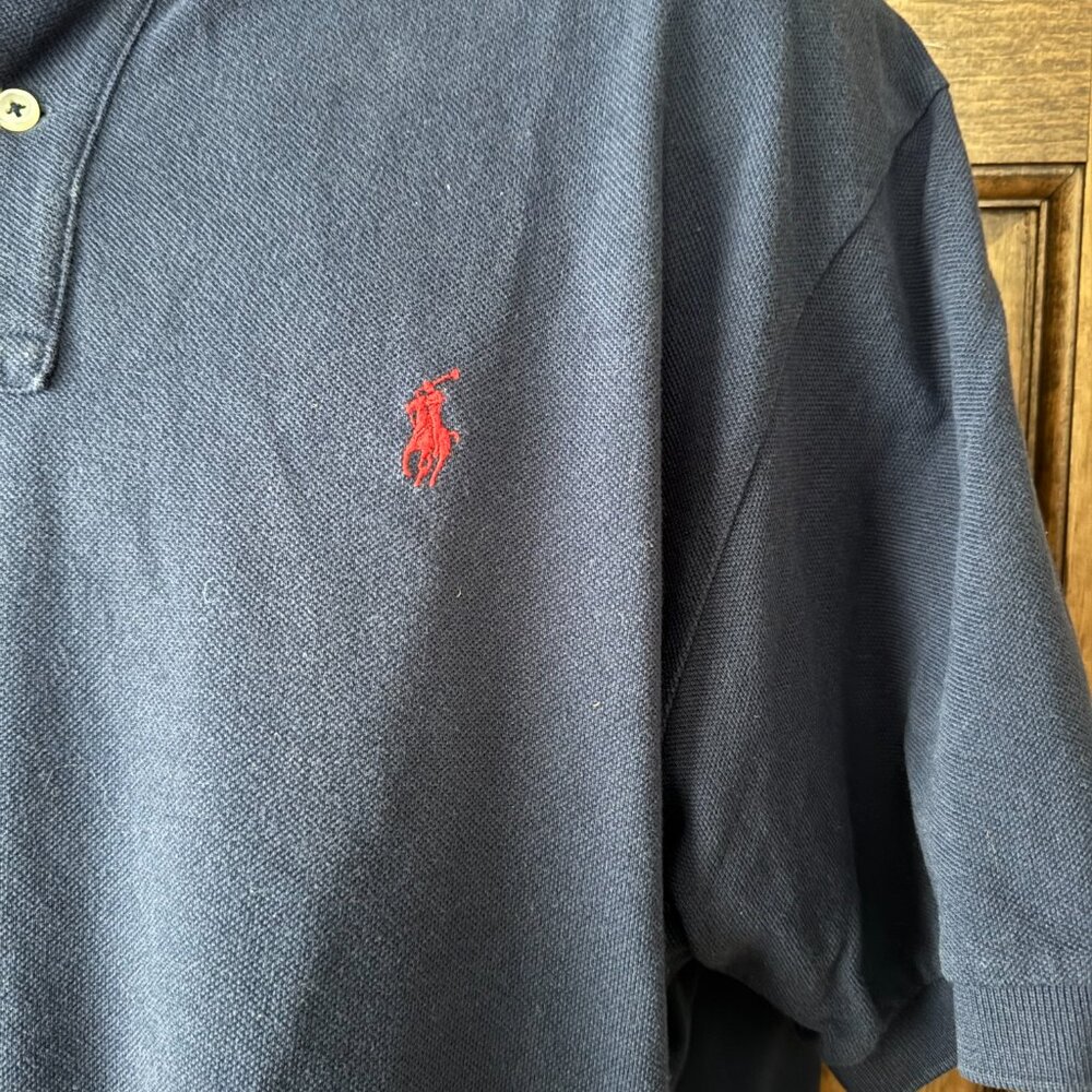 Polo by Ralph Lauren Navy Blue Polo Shirt X-Large - Picture 4 of 12